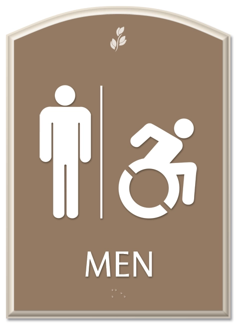 Men Sign w/Male & Dynamic ISA Symbols