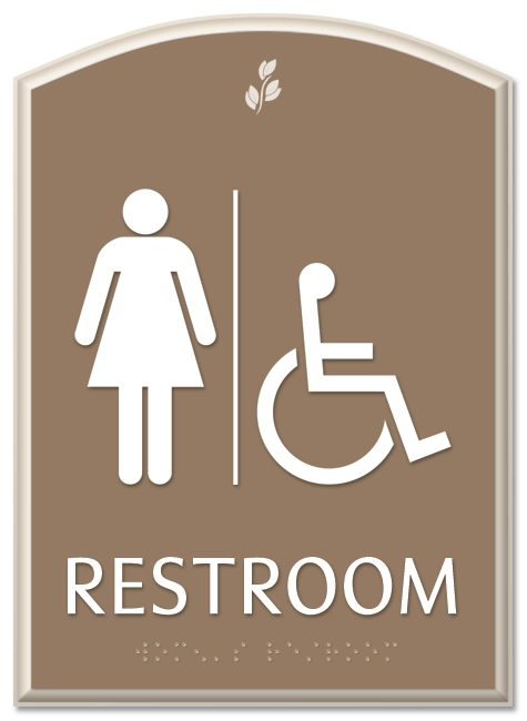 Restroom w/Female & Handicap Accessible Symbols