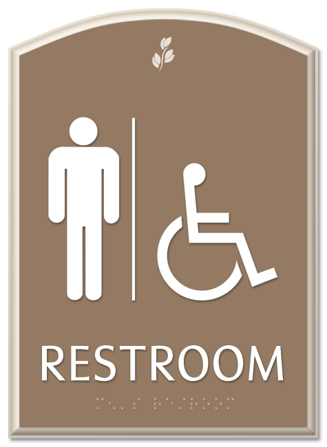 Restroom w/Male & Handicap Accessible Symbols