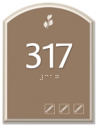 Room Number Sign w/Symbols