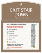 Standard Stairway Evacuation Plans - CA Compliant