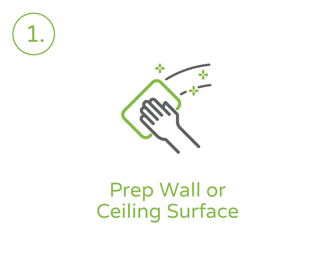 Step 1: Prep Wall or Ceiling Surface