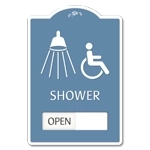 1 Line Common Room w/ Sliding Panel & Shower/ISA Symbols