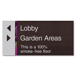 2-Line Directional Sign Smoke-Free Floor