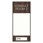 2-Line Meeting Room Sign w/Window & Sliding Panel