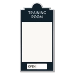 2-Line Meeting Room Sign w/Window & Sliding Panel