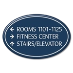3-Line Directional Sign - Oval