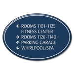 5-Line Directional Sign - Oval