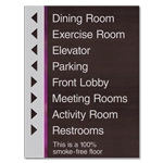 8-Line Directional Sign Smoke Free Floor