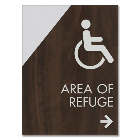 Accessible Direction Sign w/ ISA Symbol
