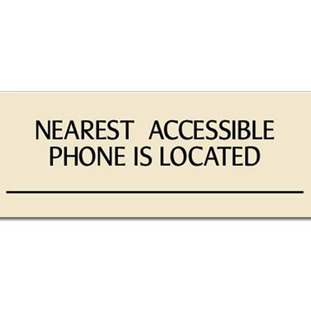 Accessible Phone Location Sign