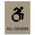 All-Gender Restroom Sign w/Dynamic ISA Symbol