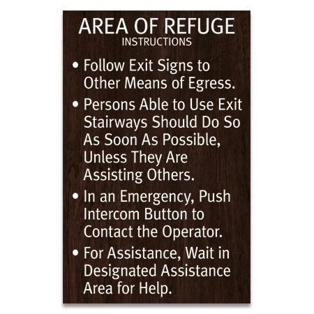 Area of Refuge Instructions