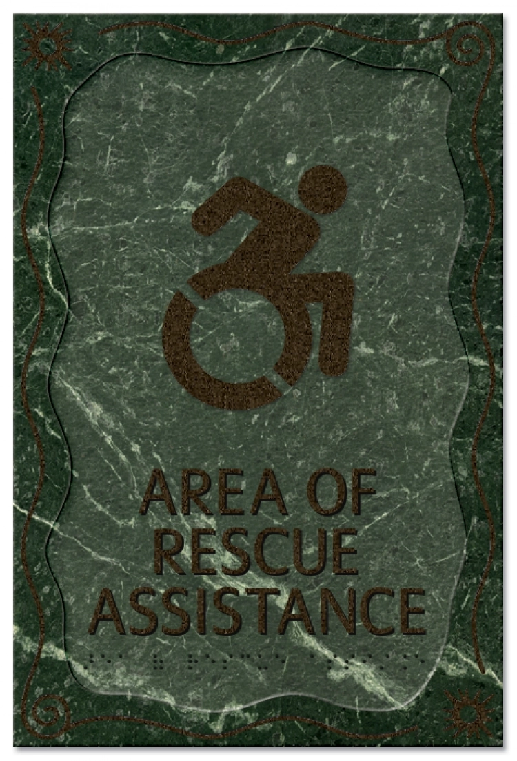 Area of Rescue Assistance Sign - NYC Compliant