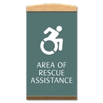 Area of Rescue Assistance Sign - NYC Compliant