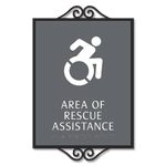 Area of Rescue Assistance Sign - NYC Compliant
