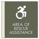 Area of Rescue Assistance Sign - NYC Compliant