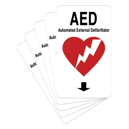 Automatic External Defibrillator Sign - Set of 5