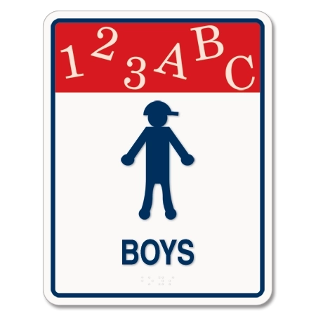 Boys Restroom Sign w/ Symbol