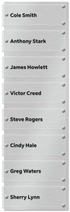Eight Panel Nameplate Sign