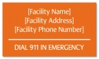 Emergency Dial 911 Pool Sign