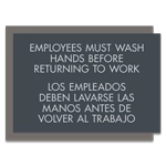 Employees Must Wash Hands... with Spanish