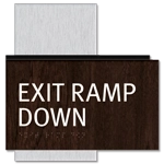 "Exit Ramp Down" Egress Sign