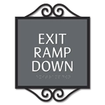 Exit Ramp Down Egress Sign