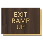 Exit Ramp Up Egress Sign - CA Compliant