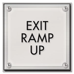 "Exit Ramp Up" Egress Sign - CA Compliant