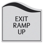 Exit Ramp Up Egress Sign - CA Compliant