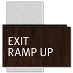 "Exit Ramp Up" Egress Sign