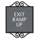 Exit Ramp Up Egress Sign