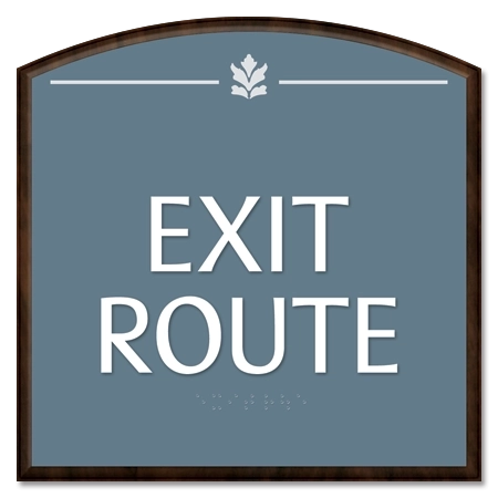 "Exit Route" Egress Sign - CA Compliant