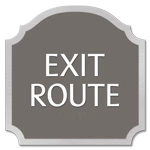 "Exit Route" Egress Sign - CA Compliant