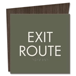 "Exit Route" Egress Sign - CA Compliant