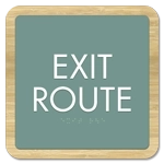 "Exit Route" Egress Sign - CA Compliant