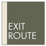 "Exit Route" Egress Sign - CA Compliant