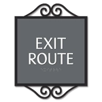 Exit Route Egress Sign