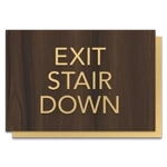 Exit Stair Down Egress Sign - CA Compliant