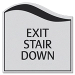 Exit Stair Down Egress Sign - CA Compliant