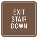 Exit Stair Down Egress Sign