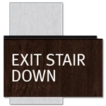 "Exit Stair Down" Egress Sign