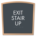 "Exit Stair Up" Egress Sign - CA Compliant