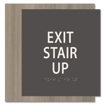 "Exit Stair Up" Egress Sign - CA Compliant