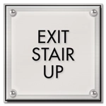 "Exit Stair Up" Egress Sign - CA Compliant