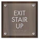 "Exit Stair Up" Egress Sign - CA Compliant