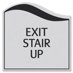 Exit Stair Up Egress Sign - CA Compliant
