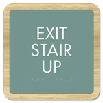 "Exit Stair Up" Egress Sign - CA Compliant