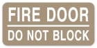 Fire Door - Do Not Block Label - 4 Pack